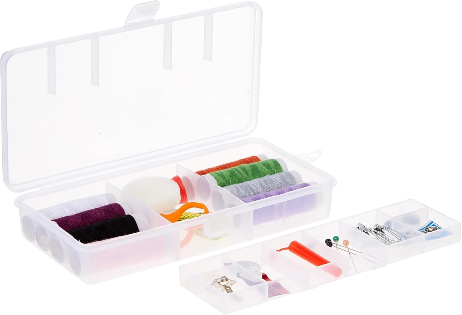 Koopman Sewing Box With 44 Accessories, Clear