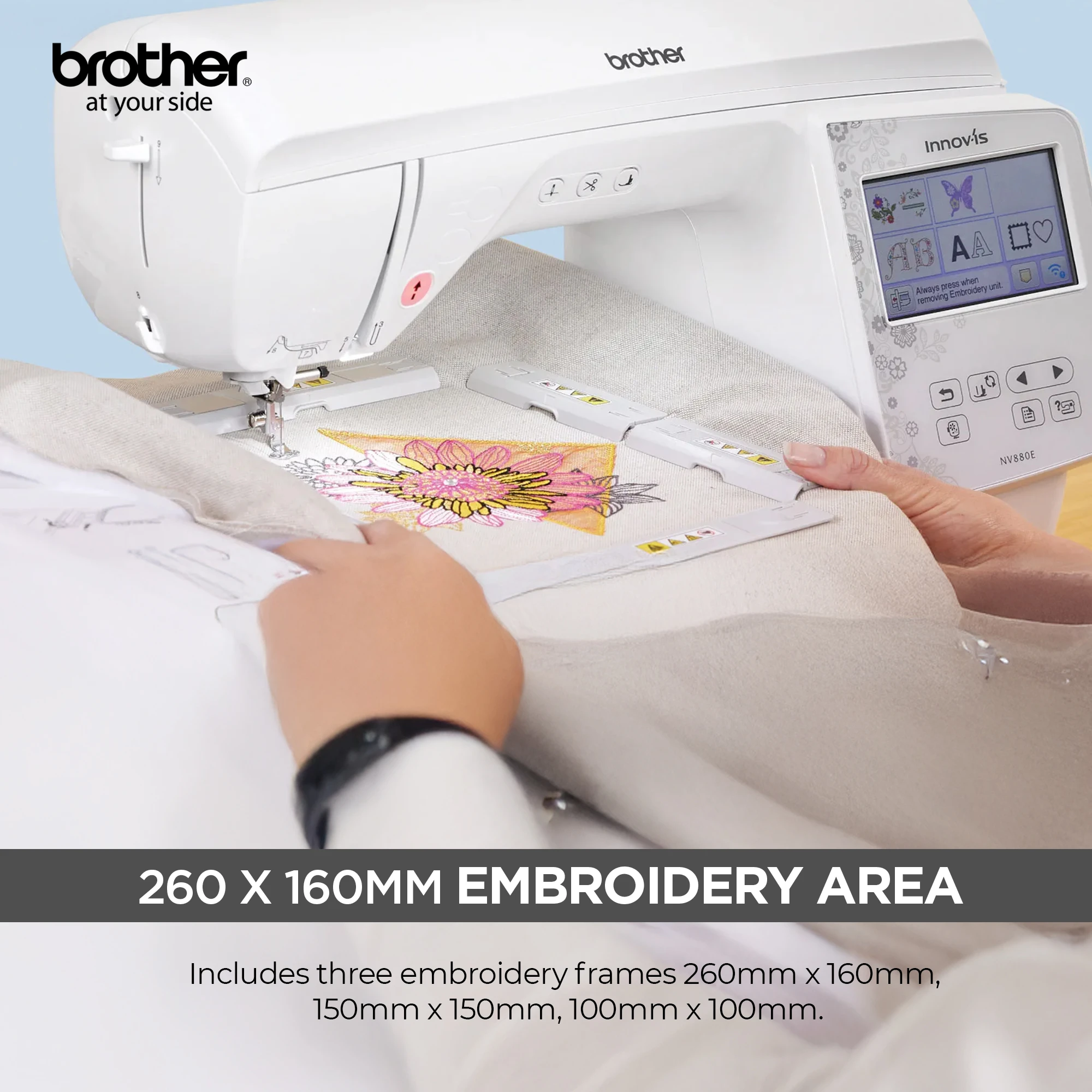 NV880E Embroidery Machine