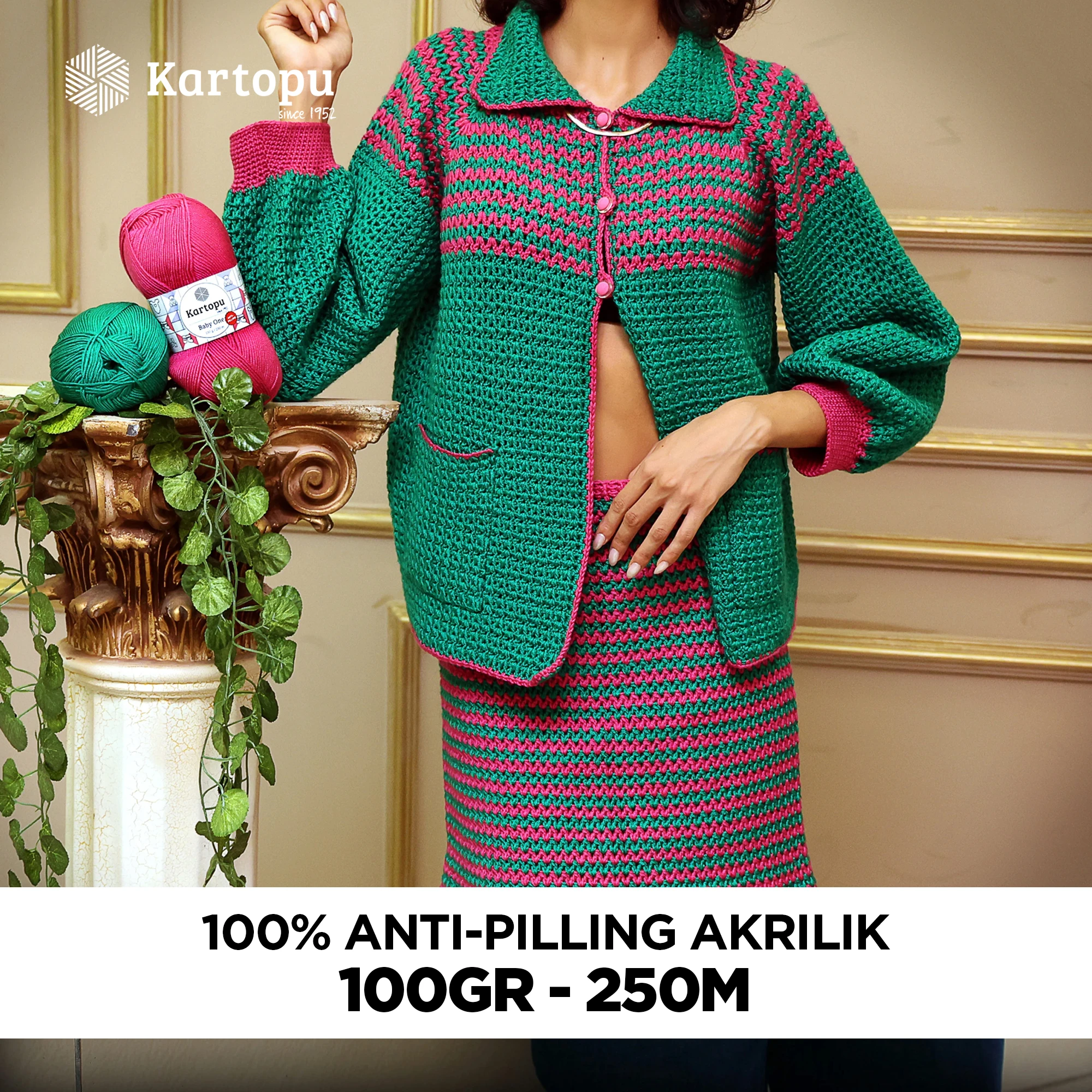 Kartopu K544 Baby One Knitting Yarn â€“ 100g, 250m