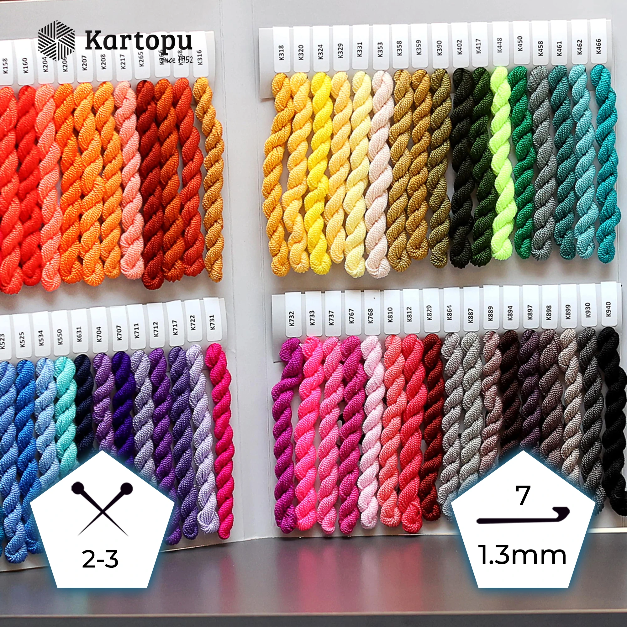 Kartopu K525 Etamin Knitting Yarn â€“ 30g, 150m | Fine Acrylic Yarn for Embroidery, Crochet & Needlework (Blue)