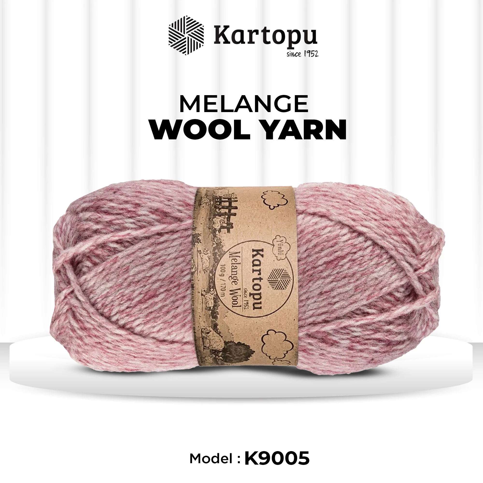 Kartopu K9005 Melange Wool Yarn
