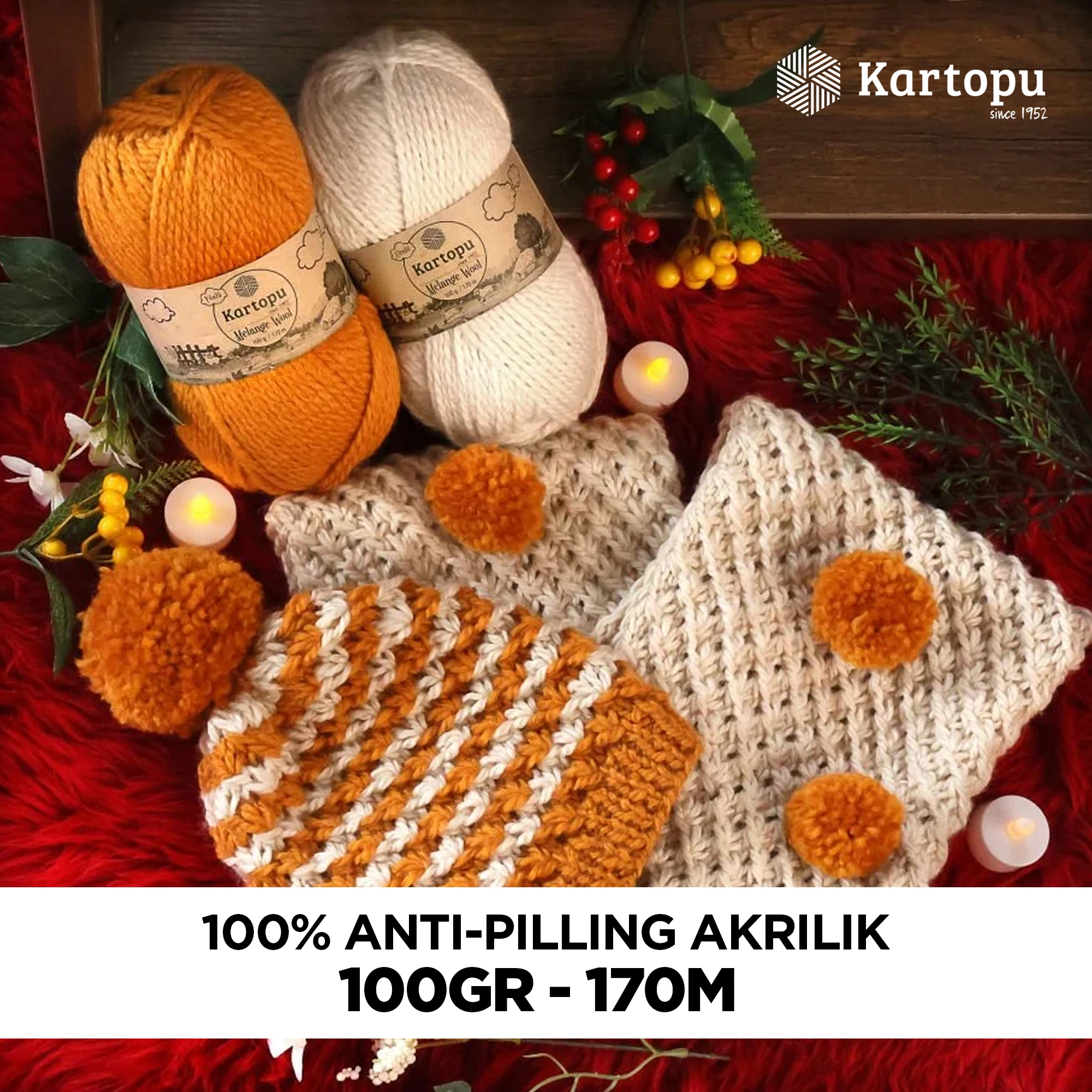 Kartopu K9005 Melange Wool Yarn