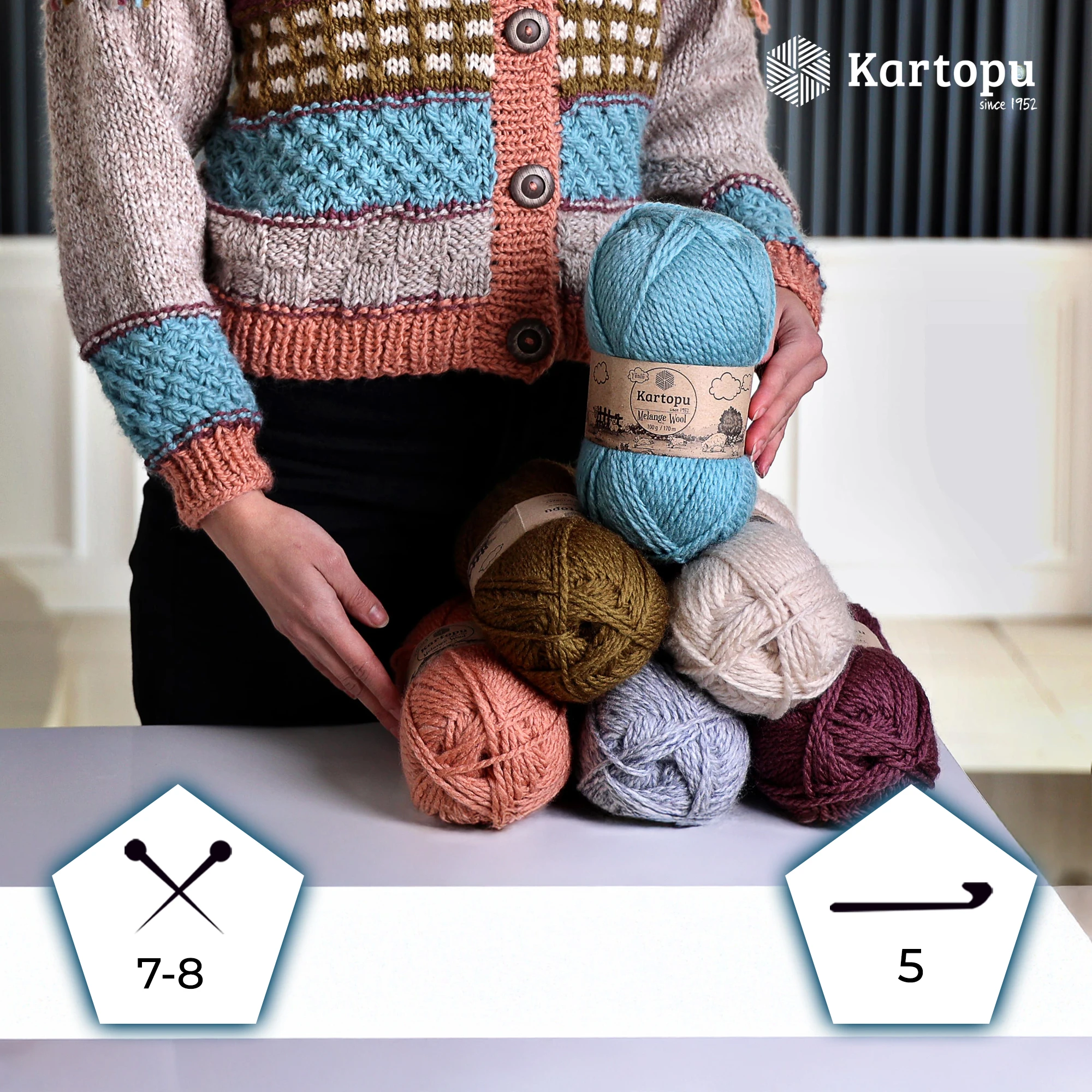 Kartopu K9005 Melange Wool Yarn