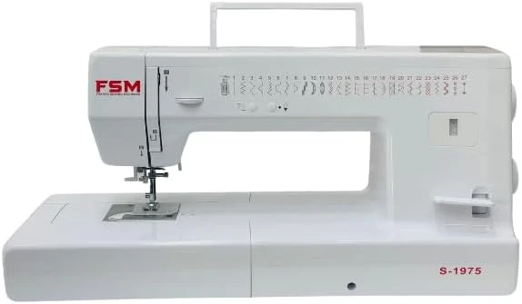 FSM Long Arm Computerized Sewing & Quilting Machine â€“ 12" Workspace, Touchscreen Interface, 400 Built-In Stitches, Auto Thread Trimmer, Memory Mode, Built-In Needle Threader, 240V DC Motor, Made in Taiwan â€“ White