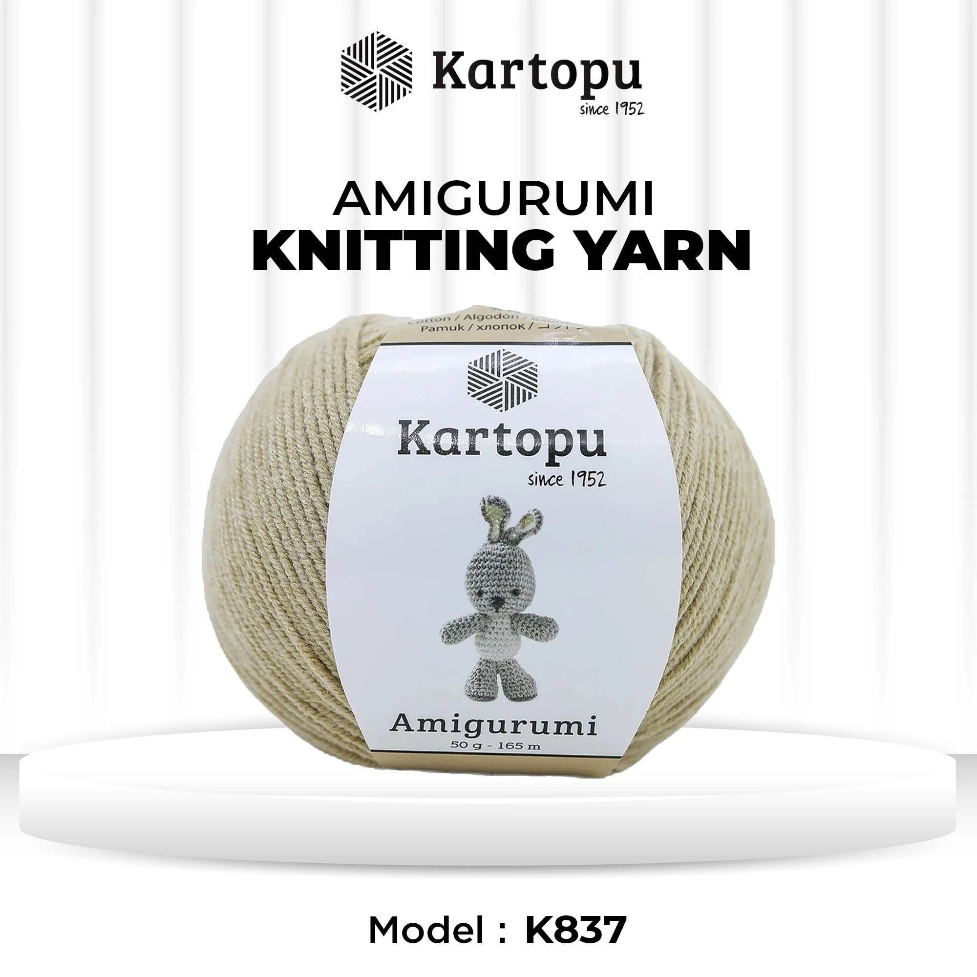 Kartopu K837 Amigurumi Knitting Yarn â€“ 50g, 165m