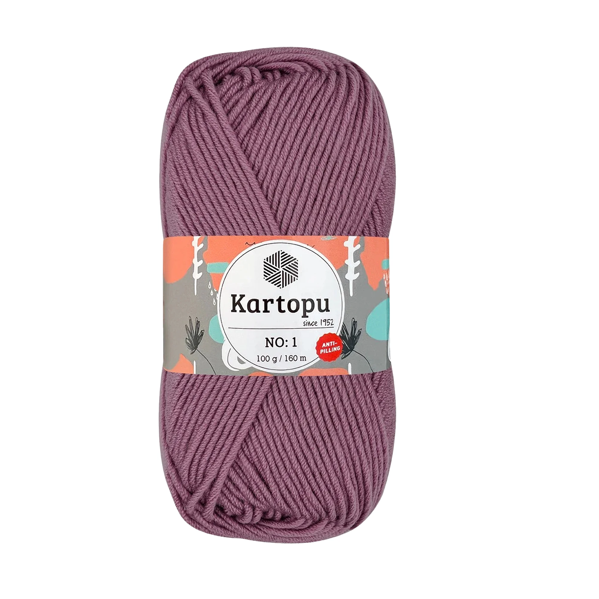 Kartopu K1763 No-1 Yarn â€“ 100g, 160m, Pink