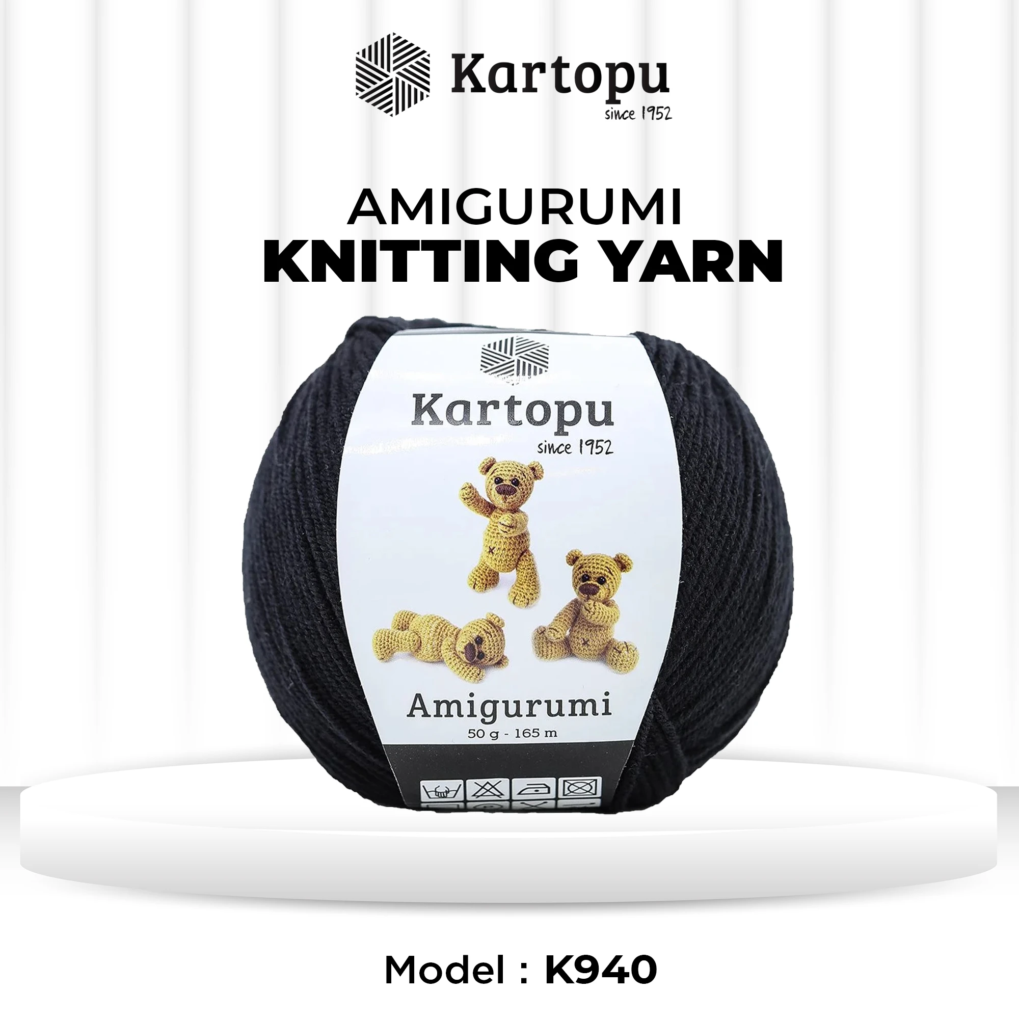 Kartopu K940 Amigurumi Knitting Yarn â€“ 50g, 165m