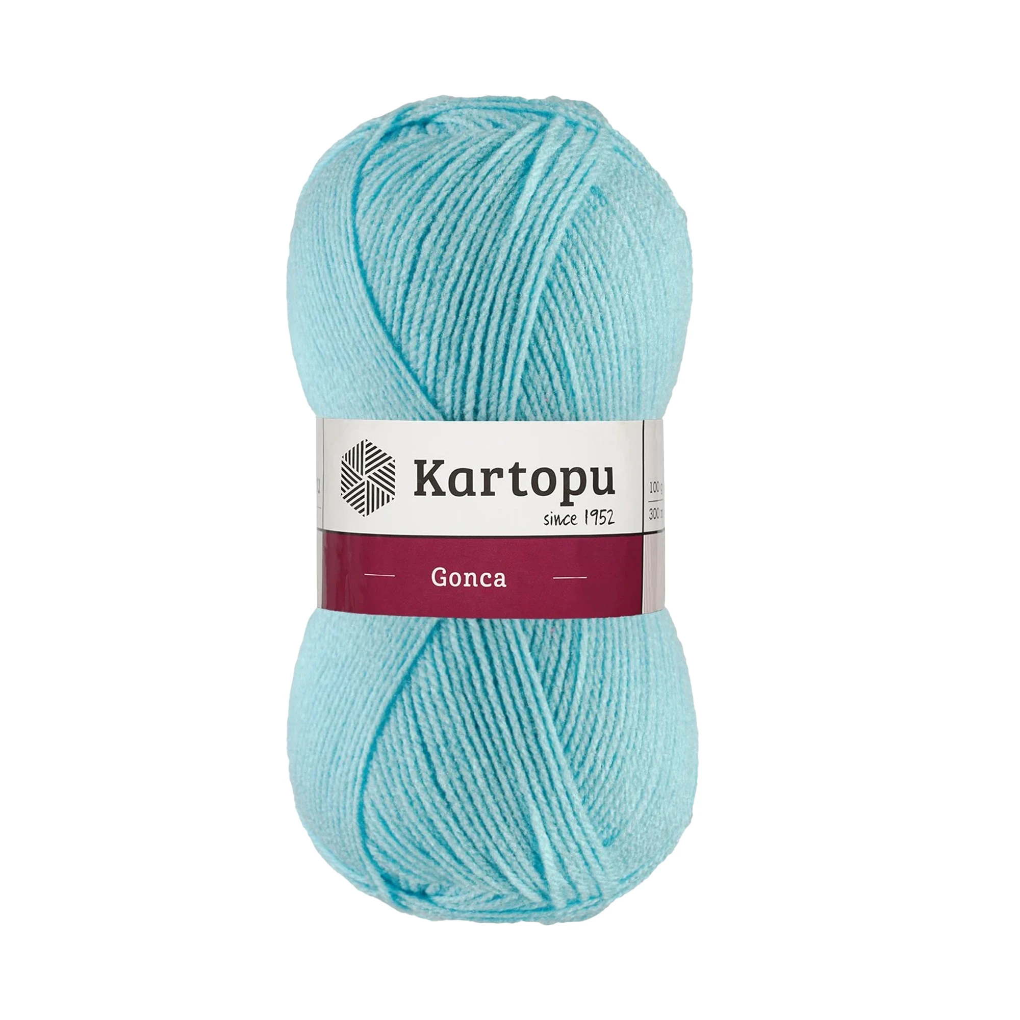 Kartopu K502 Gonca Knitting Yarn â€“ 100g, 300m, Light Turquoise