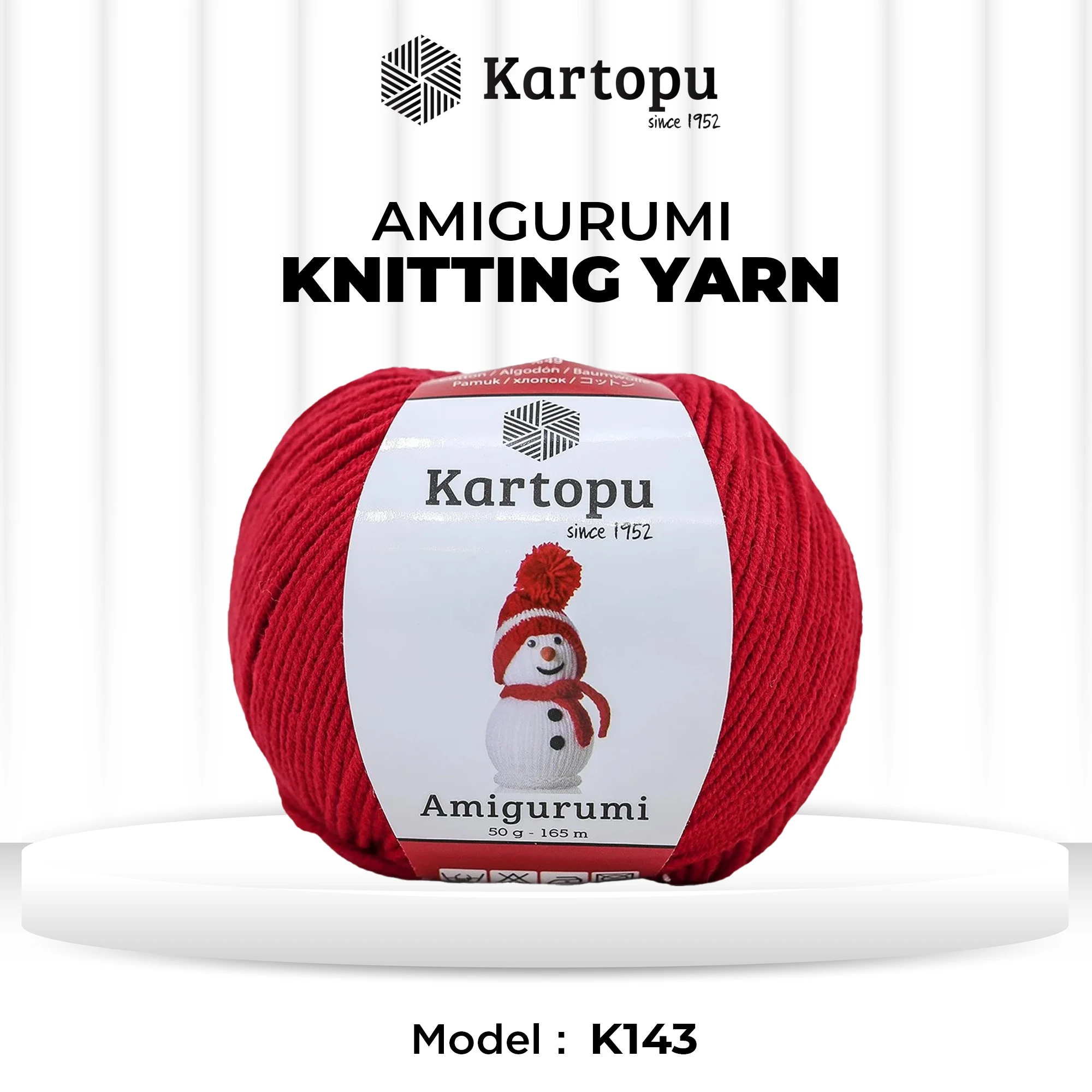 Kartopu K143 Amigurumi Yarn â€“ 50g Soft Cotton-Acrylic Blend, 165m â€“ Ideal for Toys, Crafts & Accessories