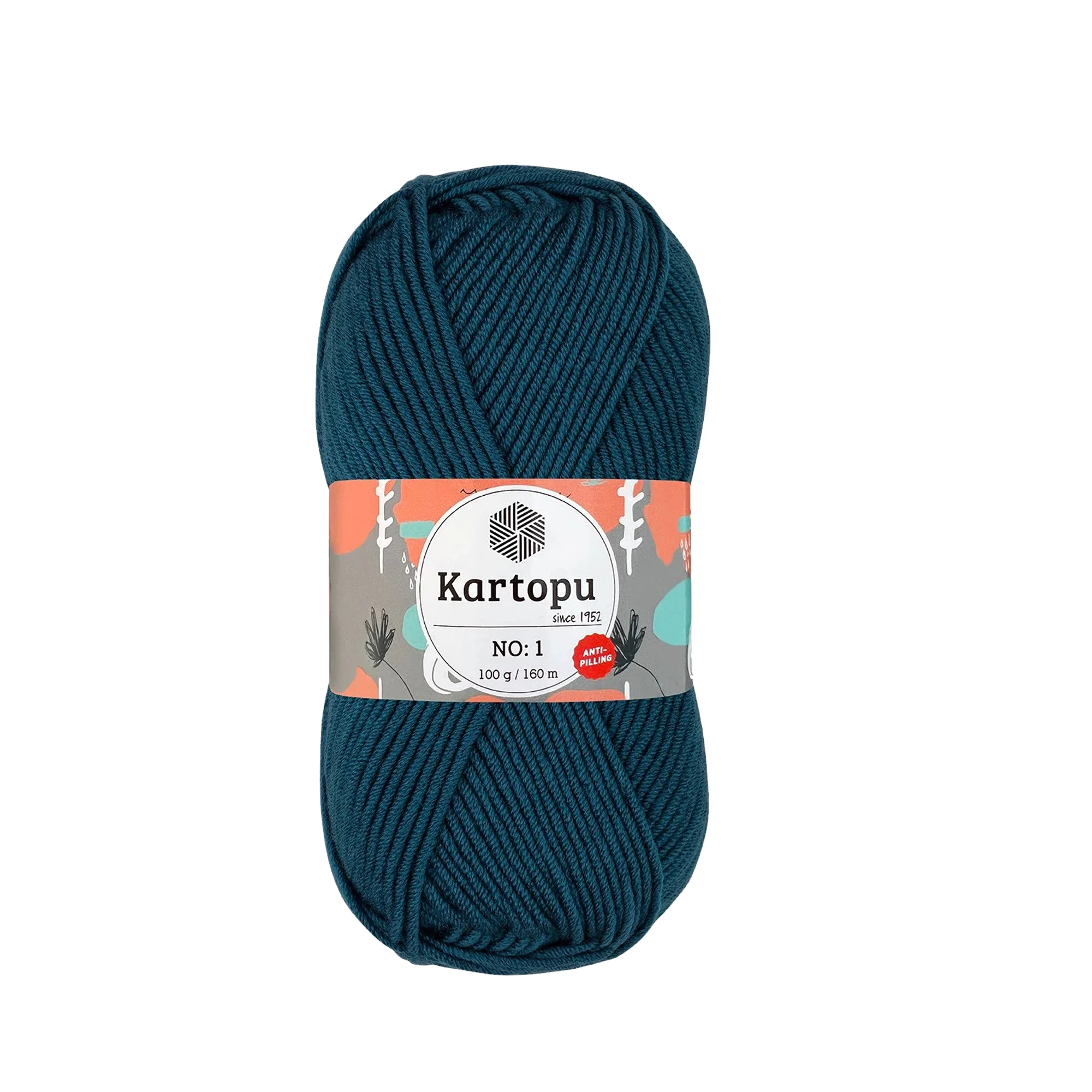 Kartopu K1467 No-1 Yarn â€“ 100 g, 160 Meter Length, Blue
